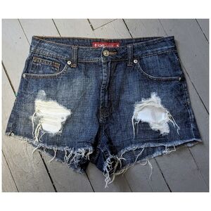 Love Culture Distressed Denim Shortie